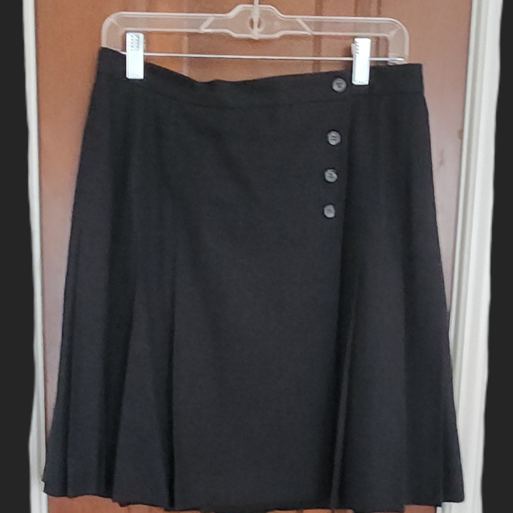 Vintage Evan Picone wool wrap skirt size 14